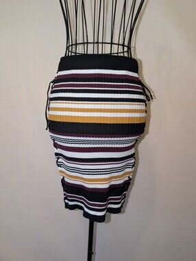 Ribbed Colorful Skirt